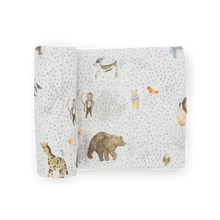 Load image into Gallery viewer, Little Unicorn Swaddle Cotton Muslin Animal World