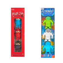 Load image into Gallery viewer, OOLY Ninja and Astronaut Erasers