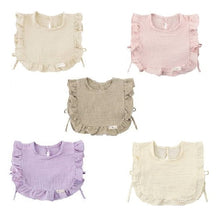 Load image into Gallery viewer, Ali+Oli Muslin Cotton Ruffle Baby Bib