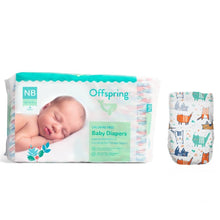 Load image into Gallery viewer, Offspring Training Diapers NB Size (Tape) - 1 Pack (56pcs) 0-4kg