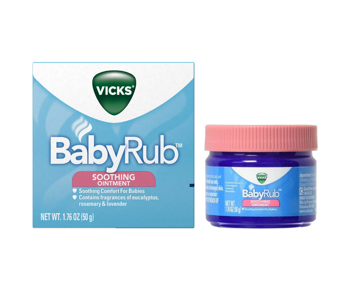 Vicks BabyRub, Soothing Chest Rub Ointment with Eucalyptus Mummy and me