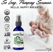 Load image into Gallery viewer, Legendairy Milk Pumping Spray 4 oz., Helps Sore Nipples & Clogged Ducts