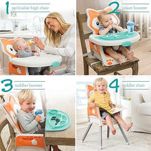 Load image into Gallery viewer, Infantino Grow-with-Me 4-in-1 Convertible High Chair, Fox-Theme,