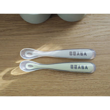Load image into Gallery viewer, Beaba 1st Stage Silicone Spoon & Case 2 Pack