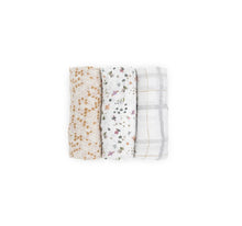 Load image into Gallery viewer, Little Unicorn Cotton Muslin Swaddle Set of 3 Garden Bees