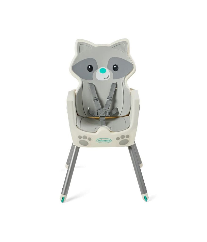 Infantino Grow-with-Me 4-in-1 Convertible High Chair, Raccoon