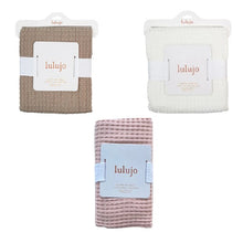 Load image into Gallery viewer, lulujo Soft Cotton Baby Blanket, Waffle Weave
