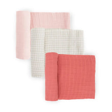 Load image into Gallery viewer, Little Unicorn Cotton Muslin Swaddle Blankets 3pc Light Pink
