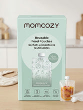 Load image into Gallery viewer, Momcozy Reusable Food Pouches 10pcs 4oz
