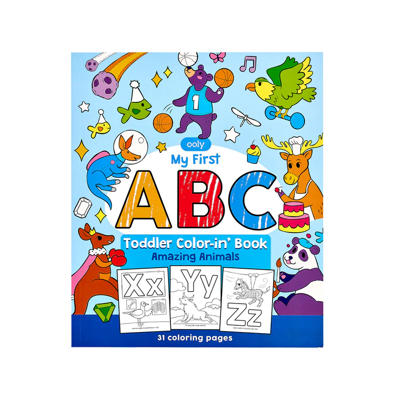 Ooly Color-In' Book Toddler My First ABC and 123