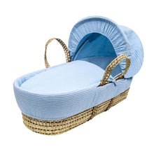 Load image into Gallery viewer, Kinder Valley Celeste Waffle Moses Basket With White Folding Stand
