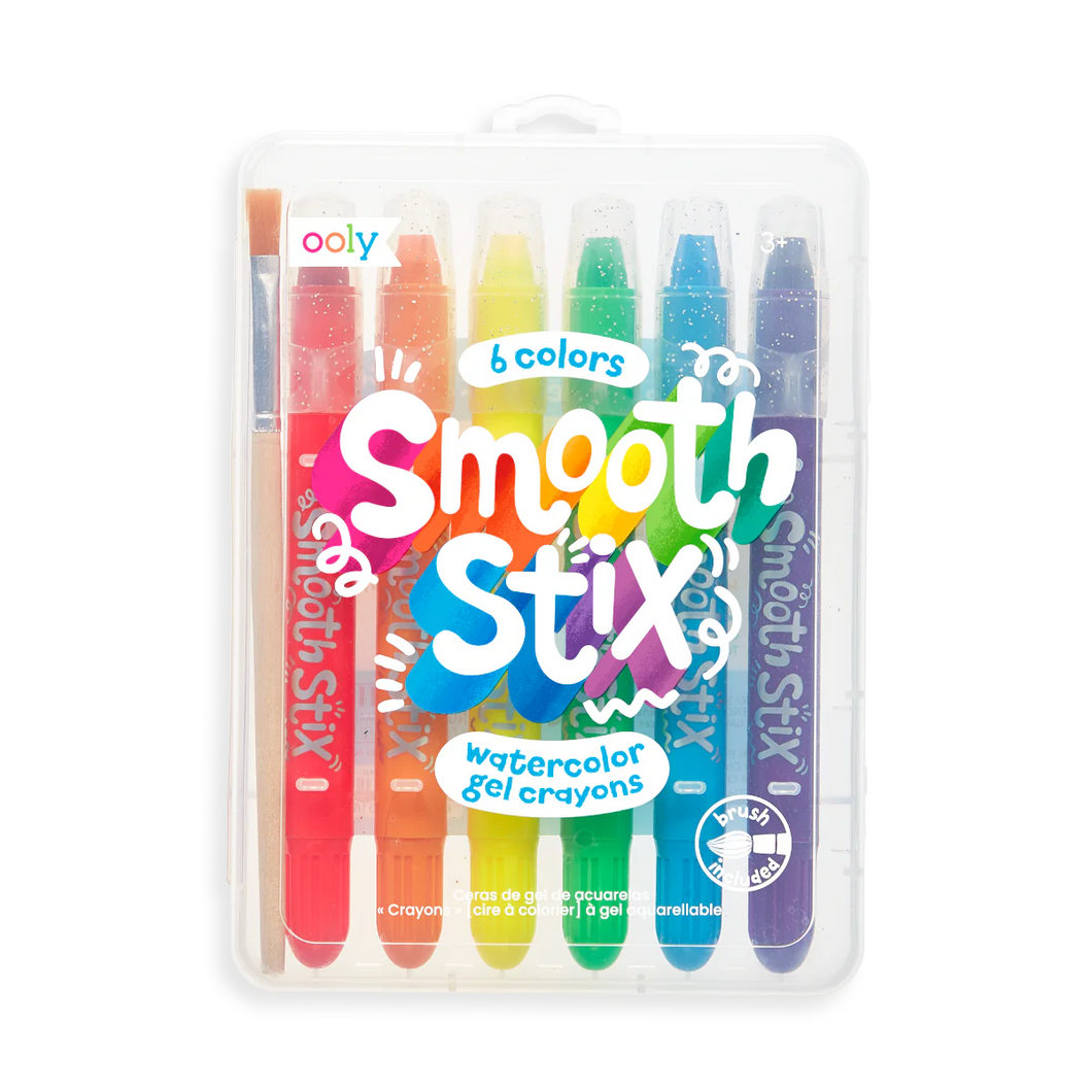 OOLY Smooth Stix Watercolor Gel Crayons - Set of 6