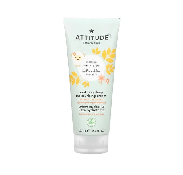 ATTITUDE, Baby, Soothing Deep Moisturizing Cream, Unscented (200 ml)