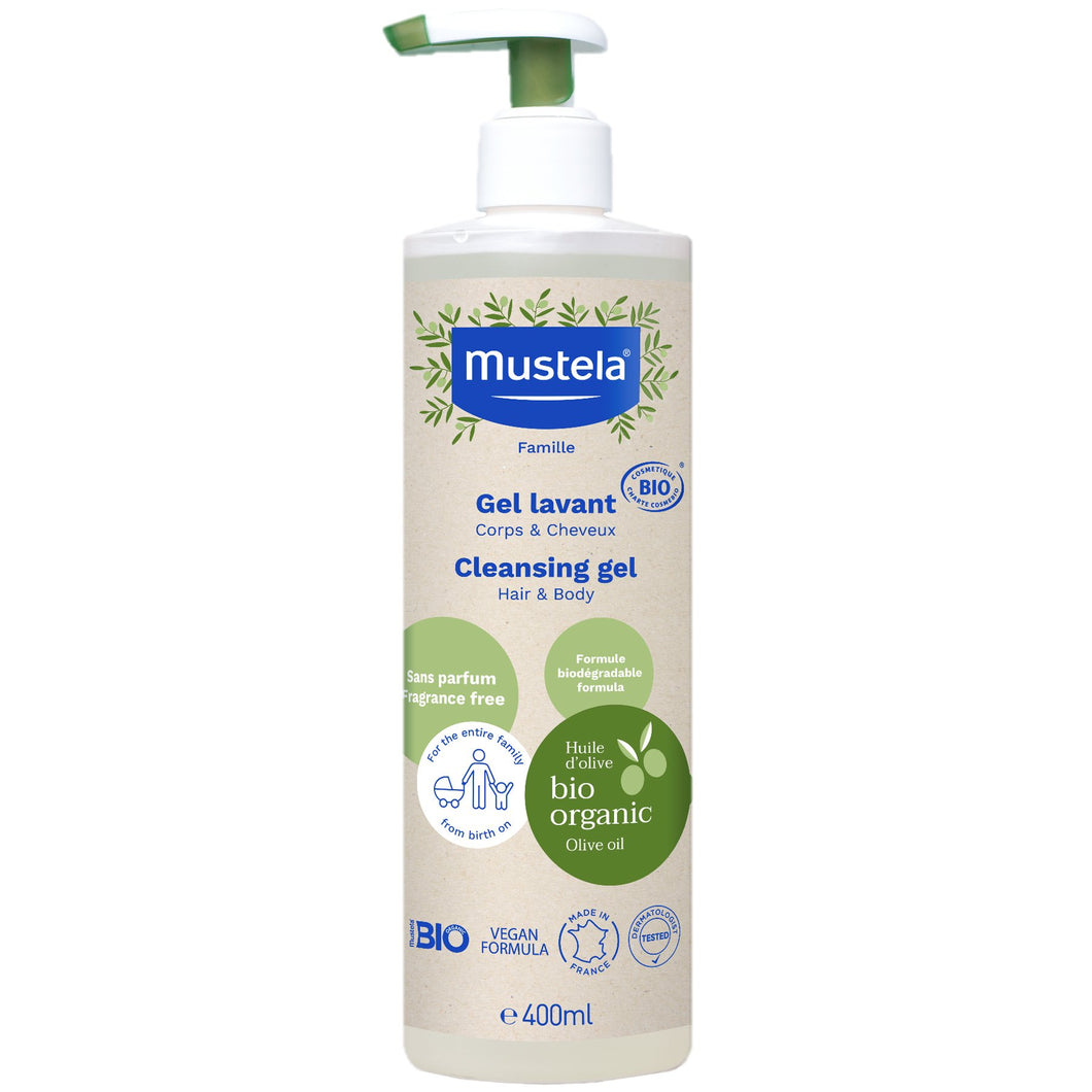 Mustela Organic Cleansing Gel hair & body 400ml