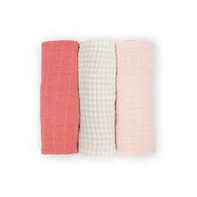 Load image into Gallery viewer, Little Unicorn Cotton Muslin Swaddle Blankets 3pc Light Pink
