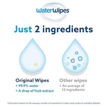 Load image into Gallery viewer, Water Wipes Fruit Extract Baby Wipes 12/Box
