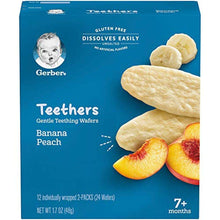 Load image into Gallery viewer, Gerber, Snacks for Baby, Teethers, Gentle Teething Wafers, 7+ Months
