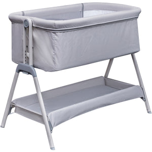 KV Snoozie Bedside Crib Grey