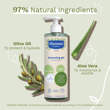 Load image into Gallery viewer, Mustela Organic Cleansing Gel hair &amp; body 400ml
