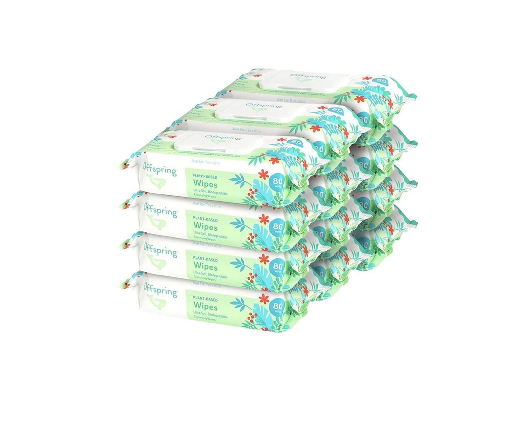 Offspring Baby Wipes, Softer Larger Thicker and More Absorbent 12pcs