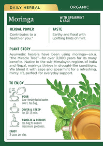 Tea Moringa with Supermint Sage, 16 pcs