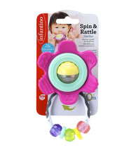 Load image into Gallery viewer, Infantino Spin &amp; Teethe Gummy Pink Flower Rattle
