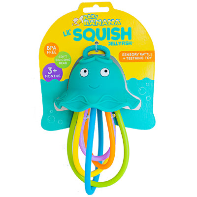Baby Banana Squish Jellyfish Teether
