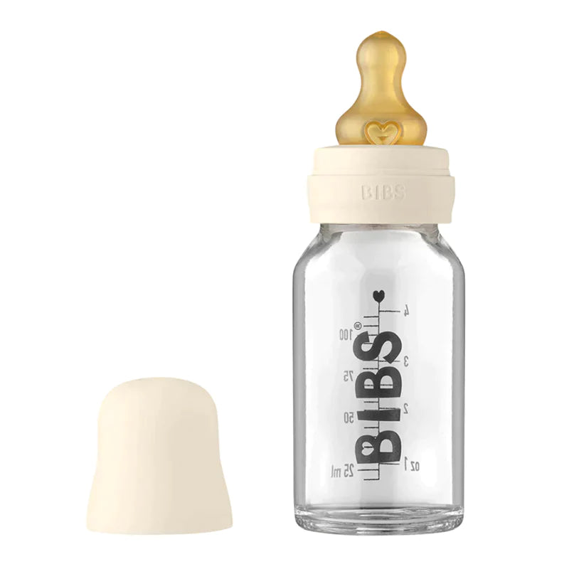 BIBS Baby Glass Bottle Slow Flow 110ml Complete Set