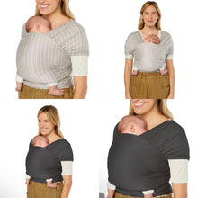 Load image into Gallery viewer, Ergobaby Aura Baby Carrier Wrap  Grey Stripes
