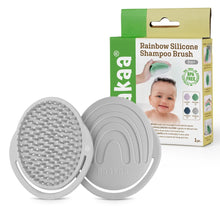 Load image into Gallery viewer, Haakaa Rainbow Silicone Shampoo Brush Grey 0m+
