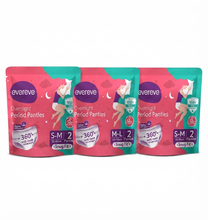 Load image into Gallery viewer, Evereve Overnight Period Panties 2pc
