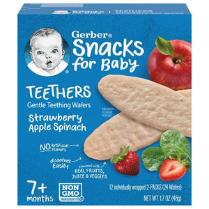 Gerber, Snacks for Baby, Teethers, Gentle Teething Wafers, 7+ Months