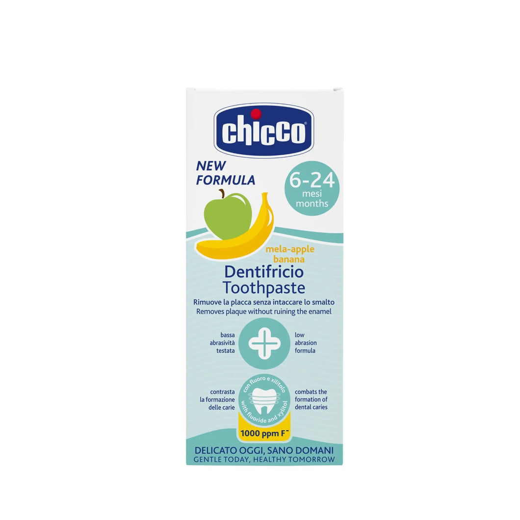 Chicco Toothpaste, Apple Banana Flavor for 6m+