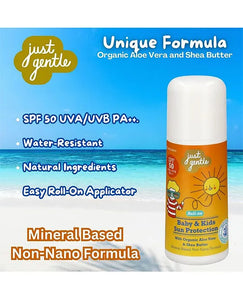 Just Gentle Organic Sunscreen 60ml - Baby Kids Sun Protection 60ml