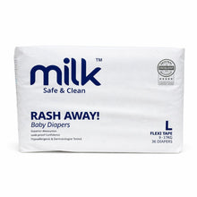 Load image into Gallery viewer, Milk Diapers L Flexi Tape (9-17kg) 36 Diapers
