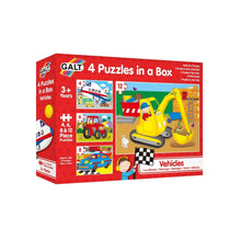 Load image into Gallery viewer, Galt 4 Puzzles In A Box Vehicles
