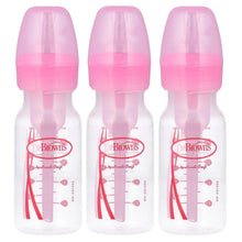 Load image into Gallery viewer, Dr. Brown’s Natural Flow Anti-Colic Options+ Narrow Baby Bottle, Pink, 120ml, Slow Flow, 0m+, 3 Pcs
