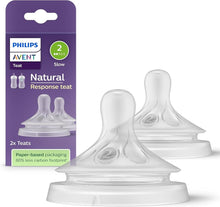 Load image into Gallery viewer, Philips AVENT Natural Response Baby Bottle Nipples All sizes 2 pcs

