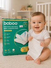 Load image into Gallery viewer, Baboo Disposable Absorbing Baby Changing Pads 0m+ (20pc)
