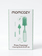 Load image into Gallery viewer, Mom Cozy Press Foaming + Cleaning Bottle Brush Set Green

