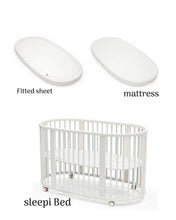 Load image into Gallery viewer, Stokke Sleepi Bed + Mattress + Fitted Sheet
