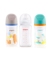 Load image into Gallery viewer, Pigeon SofTouch Anti-Colic Plastic Bottle 3m+ 240ml
