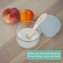 Load image into Gallery viewer, Beaba Silicone 2nd Age Spoon Set Of 4 Sage Green Velvet Grey 8M+
