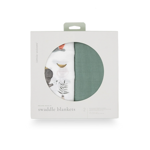 Little Unicorn Deluxe Muslin Swaddle pack of 2 Safari Social