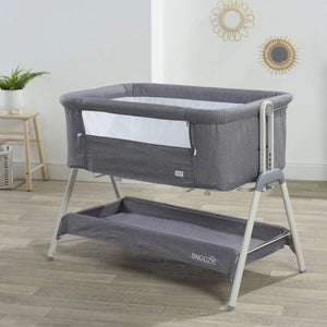 KV Snoozie Bedside Crib Grey