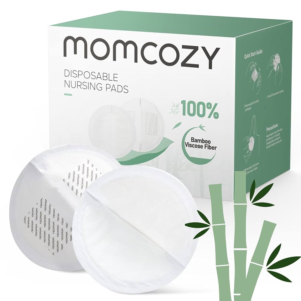 MomCozy Bamboo fiber Disposable Nursing Pads 80pc