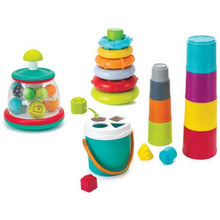 Load image into Gallery viewer, Infantino 3 in 1 Stack,Sort,Spin Activity Set 6m+
