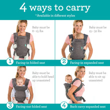 Load image into Gallery viewer, Infantino Flip 4 in 1 Convertible Carrier Grey
