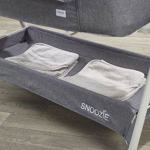 KV Snoozie Bedside Crib Grey