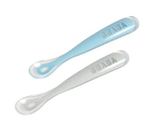 Load image into Gallery viewer, Beaba 1st Stage Silicone Spoon &amp; Case 2 Pack
